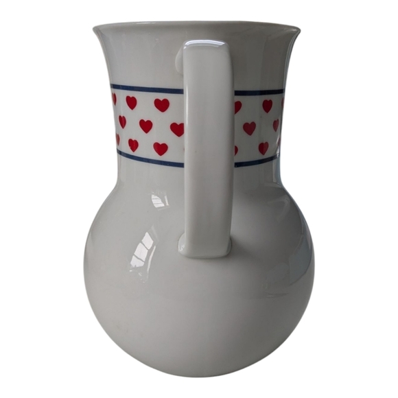 Copco Country Vintage Pitcher Caraf Japan Porcelain Hearts Farmhouse Cottagecore - Picture 4 of 9